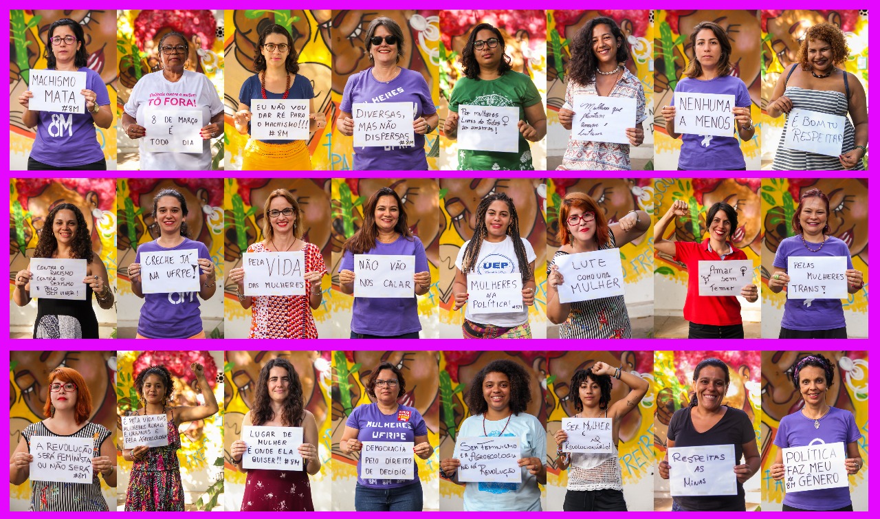 Fotos das mulheres da UFRPE que participaram da campanha